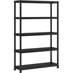 Etagère - KETER - Etagère Plus 120/5 - Matière recyclée - Installation murale - Pieds surélevés - Noir