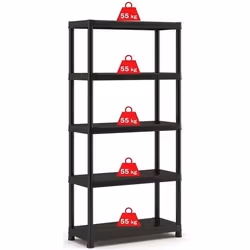 Etagère - KETER - Etagère Plus 90/40/5 - Installation murale - Pieds surélevés - Noir