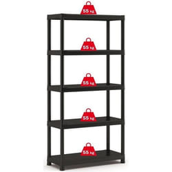 Etagère - KETER - Etagère Plus 90/40/5 - Installation murale - Pieds surélevés - Noir