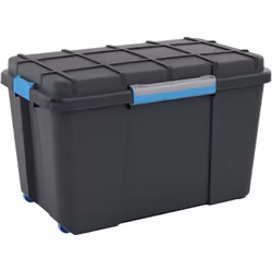 241508 Boîte de rangement Scubba empilable (l x h x p) 735 x 460 x 445 mm gris-bleu, noir 1 pc(s) - KIS