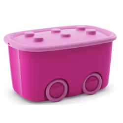 KIS Funny Box Girl, Boîte de rangement, Rose, Rectangulaire, Plastique, Monochromatique, Intérieure, Extérieure