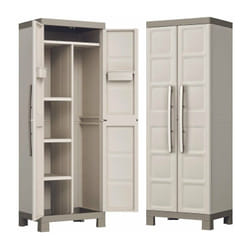 Armoire 2 portes 65 X 45 X 182cm 4 étagères verrouillable KETER Excellence
