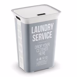 KIS Chic Hamper Home Service, 50 L, Rectangulaire, Gris, Blanc, 350 mm, 440 mm, 610 mm