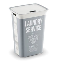 KIS Chic Hamper Home Service panier à linge 50 L Rectangulaire Gris, Blanc