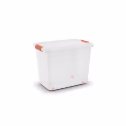 KIS K Latch Box, Boîte de rangement, Orange, Transparent, Rectangulaire, Monochromatique, Universel, Transparent
