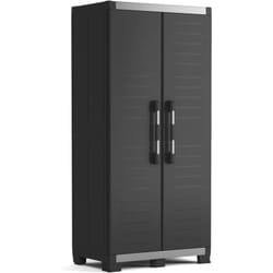 Keter - Armoire Haute xl Garage - Armoire en Résine Multifonctions - Étagères et Pieds Ajustables, Poignée Soft Touch - Charnières Metallique