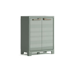 Keter - Armoire Basse Planet Outdoor en Résine Multifonctions pour Intérieur et Extérieur - Étagères et Pieds Ajustables - Canessable - 80 x 44 x 100