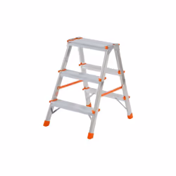 Tabouret double marchepied Gierre Stylo avec 2 marches + surface d'appui en aluminium