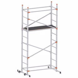 GIERRE Fast&amp;Lock 400, Echafaudage mobile, Aluminium, 150 kg, Aluminium, 2 roue(s), D.Lgs. 81/08
