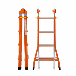 GIERRE Peppina Echelle télescopique Aluminium, Orange