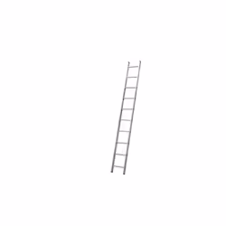 Echelle aluminium simple e'le'ment 10 marches h 283 cm barreaux section carre'e et pied montant infe'rieur