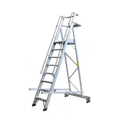 Plateforme Individuelle Roulante - Hailo - PIR 8 marches - Aluminium - 2 roues autobloquantes - Charge 150 kg