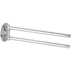 Koh-i-noor - Porte-serviette pivotant collection 10 en laiton chromé - 34 x 7,5 x h7,5 cm - avec adhésif 3M