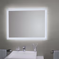 Présentation Miroir avec rétro-éclairage LED 27 Watt 1650 Lumens - Indice de Protection IP23 Structure en aluminium anodisé - ...