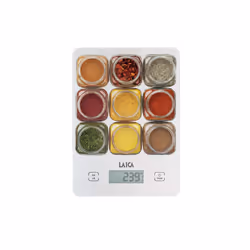 Laica KS1040 escabeaux de cuisine Multicolore, Blanc Comptoir Rectangle Balance de ménage électronique