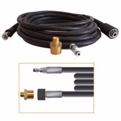 Description générale Rallonge de tuyau haute pression de 6 mètres, idéale pour étendre votre flexible de nettoyeur haute pres ...