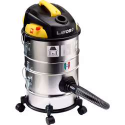 Lavorwash Ashley Kombo, 28 L, Noir, Acier inoxydable, Jaune, Acier inoxydable, 4 roue(s), Sec&amp;humide, 18 kPa