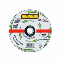 MEULE ABRASIVE POUR PIERRE diam. 115 x 3,2 RECTIFICATION FORCE La meule abrasive pour pierre diam. 115 x 3,2 FORZAGRINDING es ...