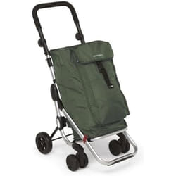 Chariot de courses pliable Foppapedretti Go Up - Olive - Capacité 38L - Sac isotherme 6L