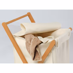 Foppapedretti Angel panier à linge 44 L Rectangulaire Hêtre, Coton, Plastique, Contre-plaqué Beige, Noir, Noyer - Vue supplémentaire 4