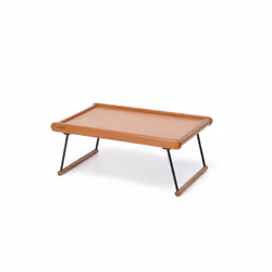 Foppapedretti Morfeo, Plateau petit déjeuner, Rectangle, Hêtre, Métal, Panneaux MDF, Noyer, Noir, 2 pieds, Morfeo