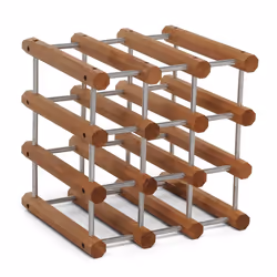 Foppapedretti IlCantiniere, 12 bouteille(s), Empilable, Aluminium, Bois, Aluminium, Noyer, Casier à bouteilles