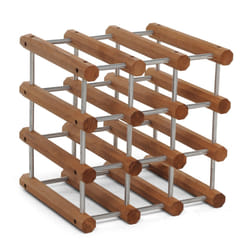 Foppapedretti IlCantiniere Casier à bouteilles 12 bouteille(s) Aluminium, Bois Aluminium, Noyer