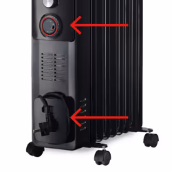 Argoclima WARM BLACK TT 9 Intérieure Blanc 2400 W Chauffage électrique à bain d’huile