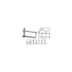 Assa Abloy - Attache de verrouillage de portail en acier Pal24 - petite (PAL240064)