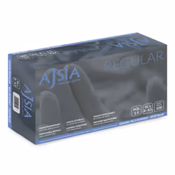 Ajsia REGULAR Gants jetables Bleu Mousse de nitrile
