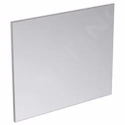Miroir avec cadre cadre thermoplastique (décor aluminium) dimensions : 1200 × 26 × 1000 mm réversible - peut être positionné  ...