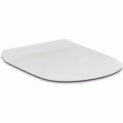 Abattant de toilette abattant ultra fin couleur : blanche mate facile à retirer pour un entretien aisé avec fonction de ferme ...