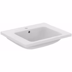 Lavabo en céramique à encastrer couleur : blanc matériau : céramique dimensions : 610 x 510 x 180 mm avec trou pour la robine ...