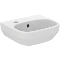 Ideal Standard i.Life A - Lave-mains 350x300 mm, avec trop-plein, trou pour robinetterie à gauche, blanc T470901