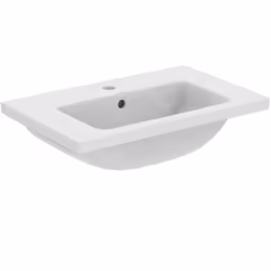 Lavabo à associer à un meuble sous vasque ou à une colonne / un cache-siphon coloris : blanc matériau : céramique sanitaire d ...