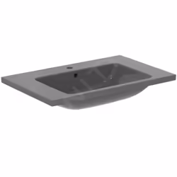 Meuble-lavabo couleur : gris brillant matériau : céramique dimensions : 810 x 510 x 180 mm avec trou pour la robinetterie ave ...