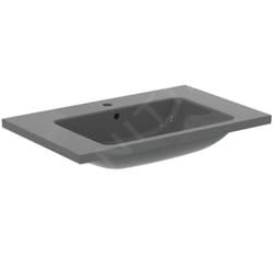 Ideal Standard - i.Life b - Lavabo pour meuble 81x51 cm, avec trop-plein, trou pour robinetterie, gris brillant T460458