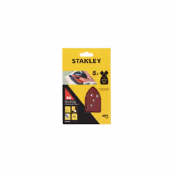 Stanley 5 feuilles abrasives delta de'tachables gr 60 pour ponceuses a' souris triangulaires