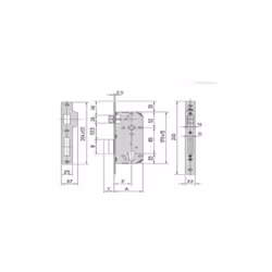 Viro ART 7435 Serrure A mortaiser laiton avec entrA e 35 mm sans cylindre