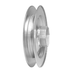 Poulie galvanise'e avec capuchon de 18 cm pour rouleau octogonal de 60 mm pour sangle de 20/22 mm