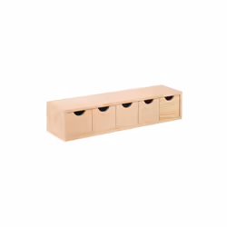 Description générale Cette mini commode polyvalente en bois est parfaite pour optimiser votre espace de rangement. Avec ses c ...