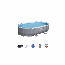 Bestway 56448 Steel Pro MAX piscine ovale hors sol 488x305x107 cm avec cadre pompe filtre e'chelle et bache