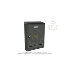 Alubox - BoA te aux lettres Trimec mod Sirio fonte grise mm280x110x385h avec toit 2 clA s serrure a cylindre