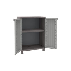 Cwood Armoire all-plan en polypropyle'ne avec 2 portes effet bois cm68x39xh91,5 pour l'exte'rieur - Terry