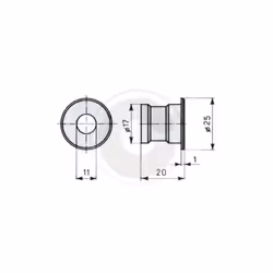 Cisa 06086.00 Buse de plancher de cockpit pour serrures 57215 57255