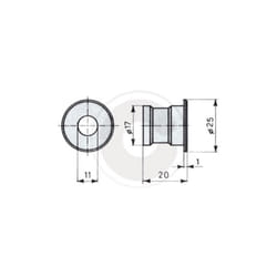 Cisa - 06086.00 Buse de plancher de cockpit pour serrures 57215 57255