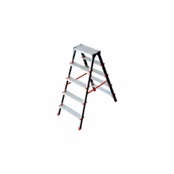 E'chelle d'e'chelle en aluminium a' double e'chelle Facal E'chelle en aluminium a' 5 e'tapes, tabouret domestique made in ita ...