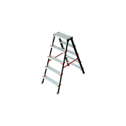 Facal - E'chelle d'e'chelle en aluminium a' double e'chelle E'chelle en aluminium a' 5 e'tapes, tabouret domestique made in italy