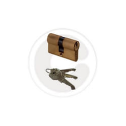 Double cylindre de forme Cisa 60 mm og 300.06 laiton avec trois clA s