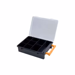 conteneur boA te de petites piA ces cm 24x19x6h avec 9 compartiments antichoc